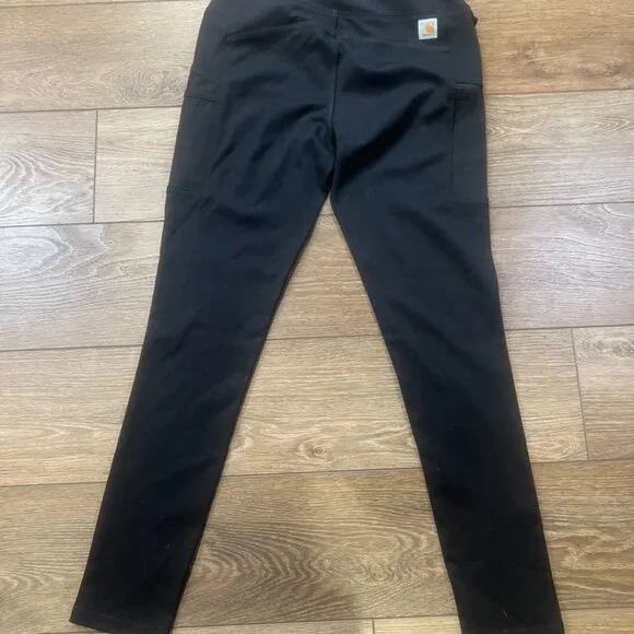 Carhartt Women's Force Lightweight Pocket Leggings, Size Small, Black, Pockets - Picture 9 of 10